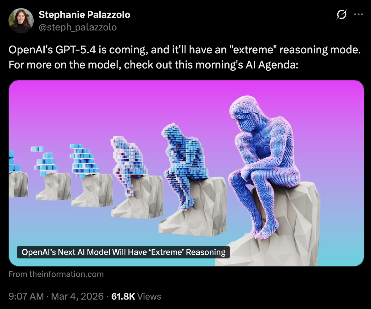 The Information / extreme reasoning screenshot